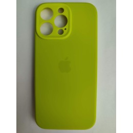 Чехол силиконовый Silicone Case ORG iPhone 16 Pro Max (защита камеры) салатовый 