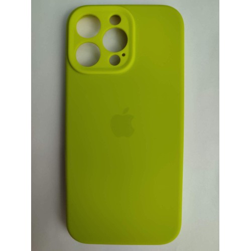 Чехол силиконовый Silicone Case ORG iPhone 16 Pro Max (защита камеры) салатовый 