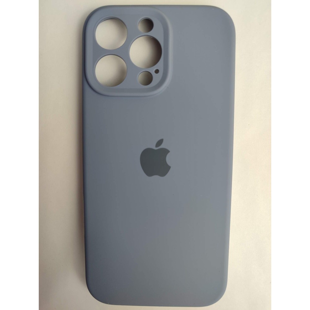 Чехол силиконовый Silicone Case ORG iPhone 16 Pro Max (защита камеры) серый (26)