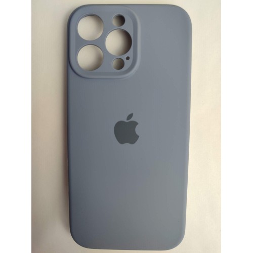 Чехол силиконовый Silicone Case ORG iPhone 16 Pro Max (защита камеры) серый (26)