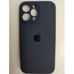 Чехол силиконовый Silicone Case ORG iPhone 16 Pro Max (защита камеры) темно-синий (22)