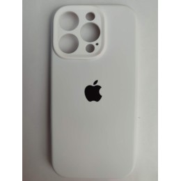 Чехол силиконовый Silicone Case ORG iPhone 16 Pro (защита камеры) белый