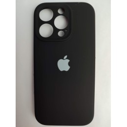 Чехол силиконовый Silicone Case ORG iPhone 16 Pro (защита камеры) черный