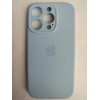 Чехол силиконовый Silicone Case ORG iPhone 16 Pro (защита камеры) голубой (17)