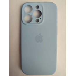 Чехол силиконовый Silicone Case ORG iPhone 16 Pro (защита камеры) голубой (17)