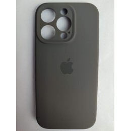 Чехол силиконовый Silicone Case ORG iPhone 16 Pro (защита камеры) графит (25)