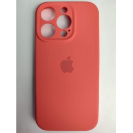 Чехол силиконовый Silicone Case ORG iPhone 16 Pro (защита камеры) коралловый 