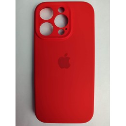 Чехол силиконовый Silicone Case ORG iPhone 16 Pro (защита камеры) красный (07)