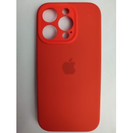 Чехол силиконовый Silicone Case ORG iPhone 16 Pro (защита камеры) красный
