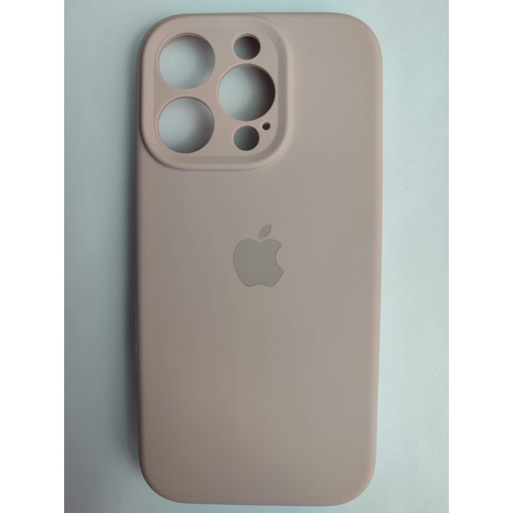 Чехол силиконовый Silicone Case ORG iPhone 16 Pro (защита камеры) пудра (02)