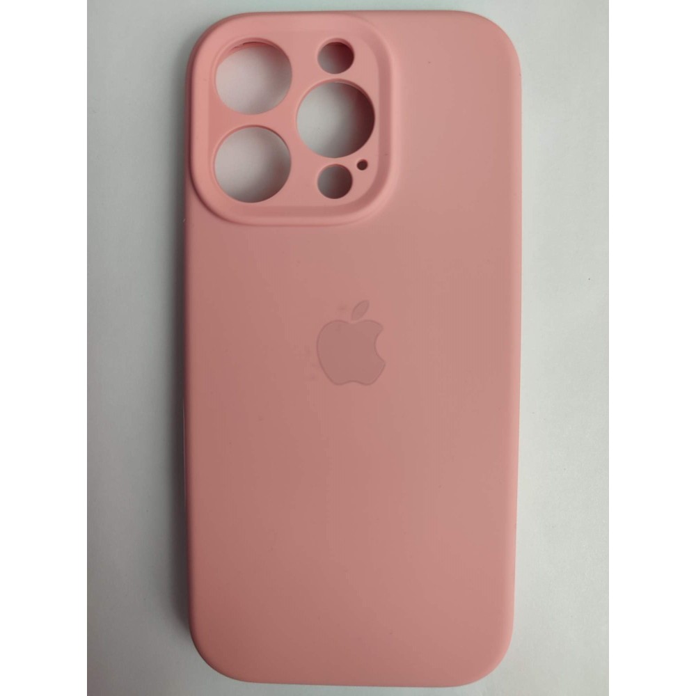 Чехол силиконовый Silicone Case ORG iPhone 16 Pro (защита камеры) розовый (04)