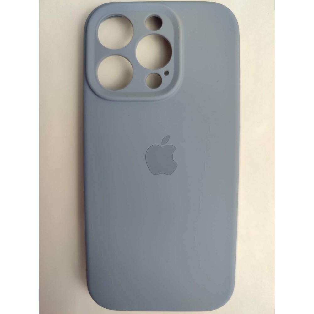 Чехол силиконовый Silicone Case ORG iPhone 16 Pro (защита камеры) серый (26)