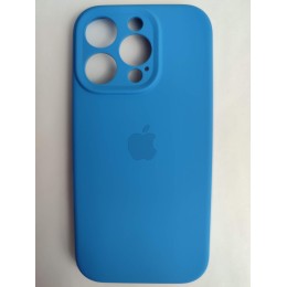 Чехол силиконовый Silicone Case ORG iPhone 16 Pro (защита камеры) синий 