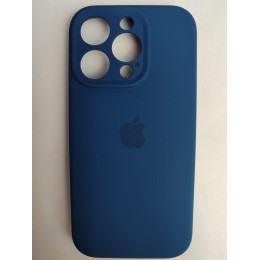 Чехол силиконовый Silicone Case ORG iPhone 16 Pro (защита камеры) темно-синий (22)