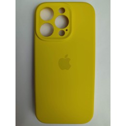Чехол силиконовый Silicone Case ORG iPhone 16 Pro (защита камеры) желтый (03)