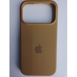 Чехол силиконовый Silicone Case ORG iPhone 17 Pro светло коричневый (46)
