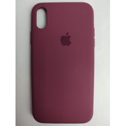 Чехол силиконовый Silicone Case ORG iPhone XR (полная защита) бордовый (052)