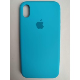 Чехол силиконовый Silicone Case ORG iPhone XR (полная защита) голубой (016)