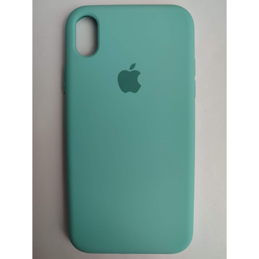 Чехол силиконовый Silicone Case ORG iPhone XR (полная защита) голубой (044)