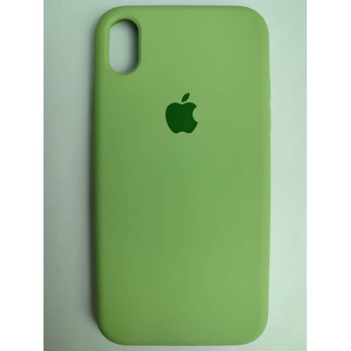 Чехол силиконовый Silicone Case ORG iPhone XR (полная защита) зеленый (001)
