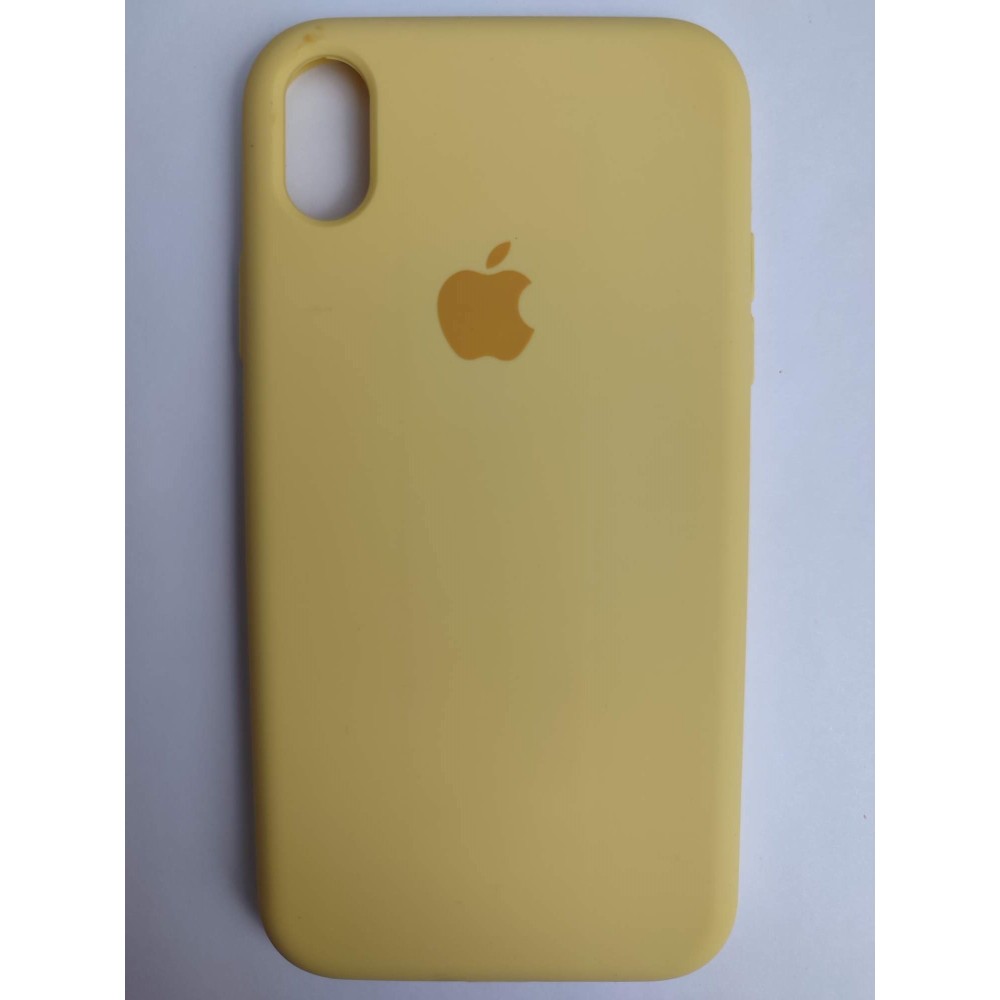 Чехол силиконовый Silicone Case ORG iPhone XR (полная защита) желтый (055)