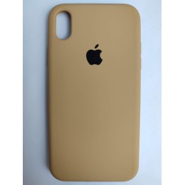 Чехол силиконовый Silicone Case ORG iPhone XR (полная защита) золотистый (028)