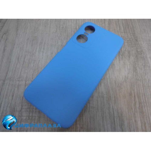 Чехол силиконовый Tecno Pop 6 Pro Silicone Cover Nano 2mm темно синий