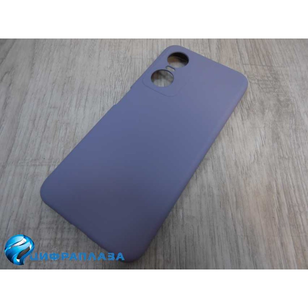 Чехол силиконовый Tecno Pop 6 Pro Silicone Cover Nano космический серый