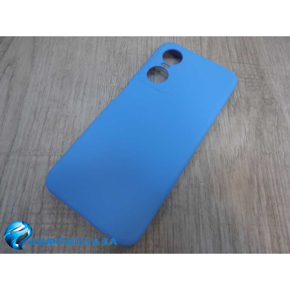 Чехол силиконовый Tecno Pop 6 Pro Silicone Cover Nano темно синий