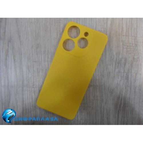 Чехол силиконовый Tecno Spark 10 Pro Soft Touch матовый желтый