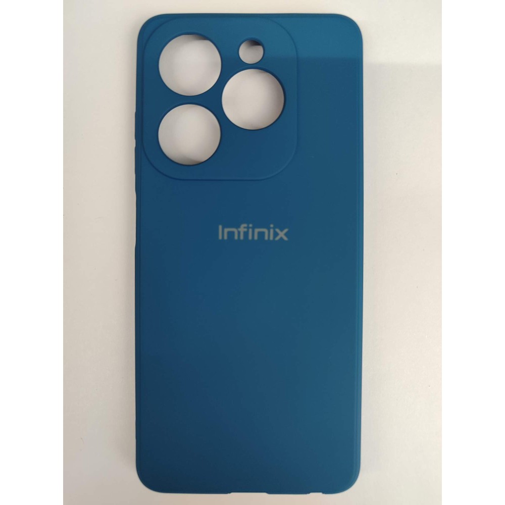 Чехол силиконовый Tecno Spark 20/20С Silicone Cover с лого розовый синий