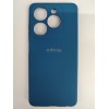 Чехол силиконовый Tecno Spark 20/20С Silicone Cover с лого розовый синий