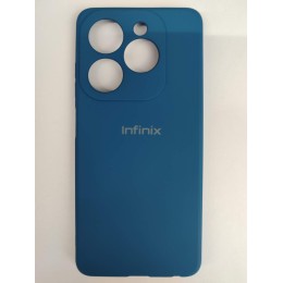 Чехол силиконовый Tecno Spark 20/20С Silicone Cover с лого розовый синий