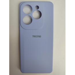 Чехол силиконовый Tecno Spark 20 Pro Silicone Cover с лого сиреневый