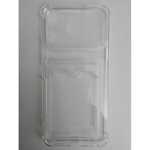 Чехол силиконовый Tecno Spark 40 с визитницей прозрачный