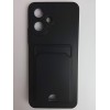 Чехол силиконовый Tecno Spark Go 2/Spark 40C/Smart 10 матовый цветной с визитницей черный 