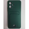 Чехол силиконовый Tecno Spark Go 2/Spark 40C/Smart 10 матовый цветной с визитницей зеленый