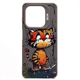 Чехол силиконовый Tecno Spark Go 2024/Pop 8 с принтом "Тигр" серый