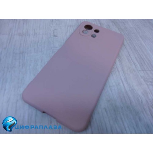 Чехол силиконовый Xiaomi Mi 11 Lite Silicone Cover пудровый