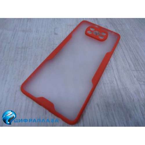 Чехол силиконовый Xiaomi Poco X3 Limpid Case красный