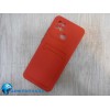 Чехол силиконовый Xiaomi Redmi 10C матовый цветной с визитницей красный