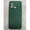 Чехол силиконовый Xiaomi Redmi 12С/POCO C55 карбон зеленый