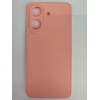 Чехол силиконовый Xiaomi Redmi 13/13C/Poco C65 матовый с защитой камеры розовый