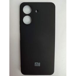 Чехол силиконовый Xiaomi Redmi 13/13C/POCO C65 Silicone Cover с лого черный