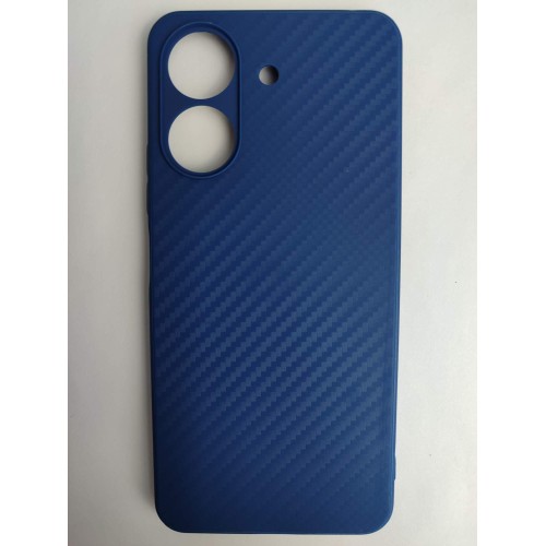 Чехол силиконовый Xiaomi Redmi 13C/POCO C65 карбон синий