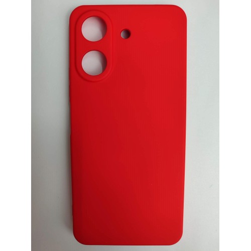 Чехол силиконовый Xiaomi Redmi 13C/POCO C65 Silicone Case без лого красный
