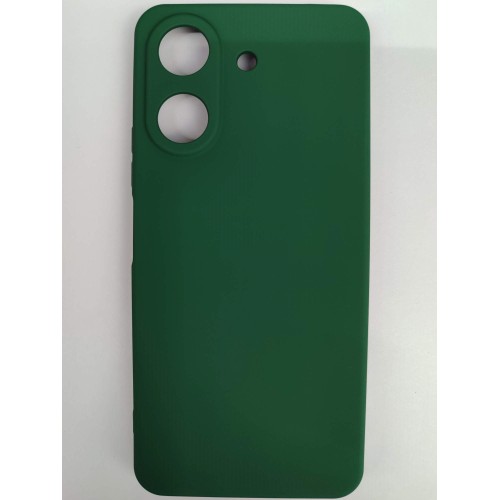 Чехол силиконовый Xiaomi Redmi 13C/POCO C65 Silicone Cover без лого темно-зеленый