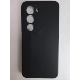Чехол силиконовый Xiaomi Redmi 15 матовый с защитой камеры черный