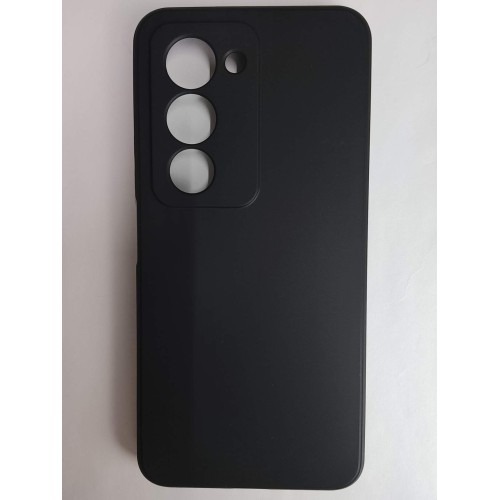 Чехол силиконовый Xiaomi Redmi 15 матовый с защитой камеры черный