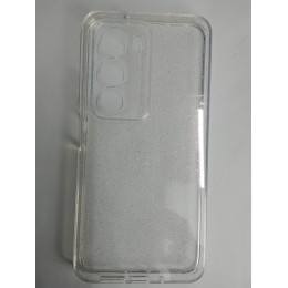 Чехол силиконовый Xiaomi Redmi 15 прозрачный с блестками SILVER